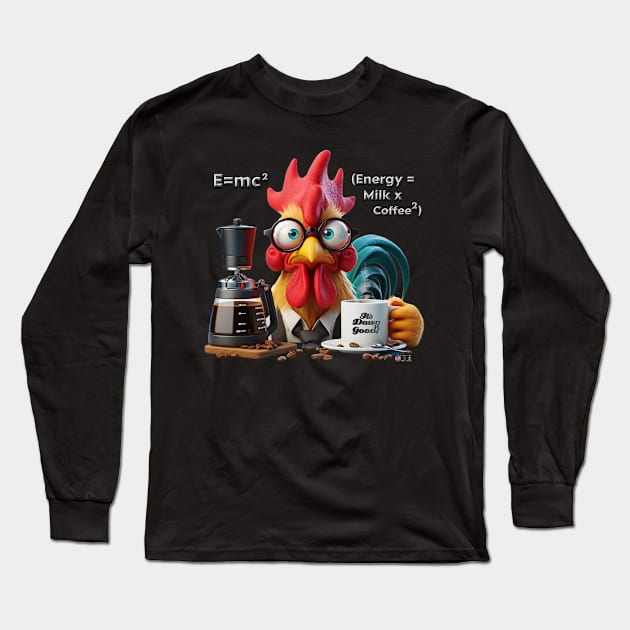 Coffee Rooster by focusln Long Sleeve T-Shirt by Darn Doggie Club by focusln